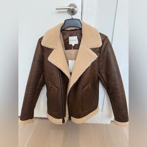 The Idle Man (asos) faux fur aviator jacket